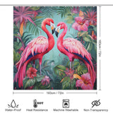 Exotic Avian Vibes Flamingo Shower Curtain