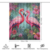 Exotic Avian Vibes Flamingo Shower Curtain