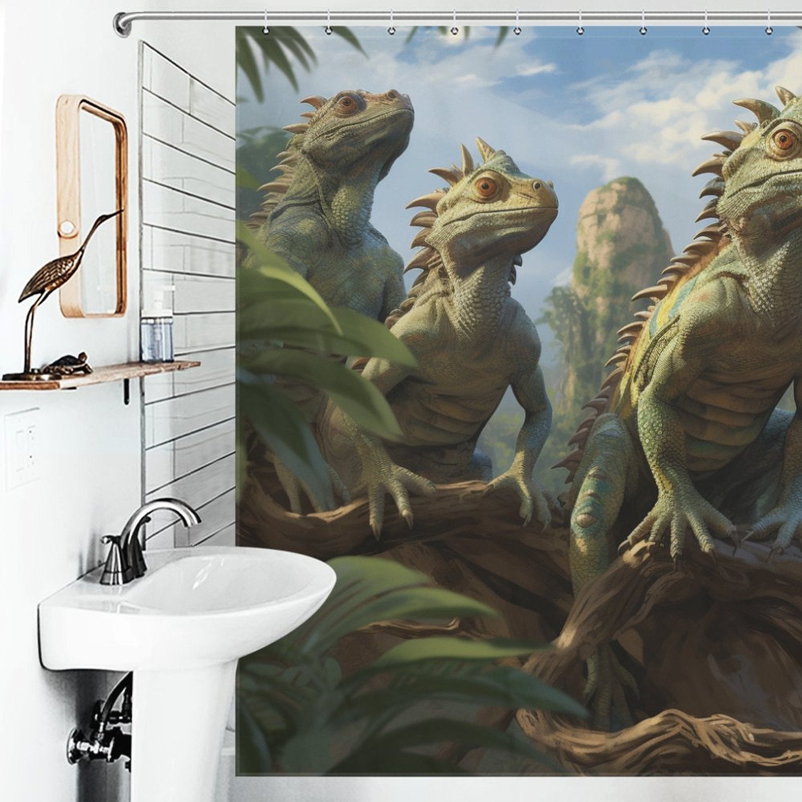 Exotic Lizard Bath Curtain