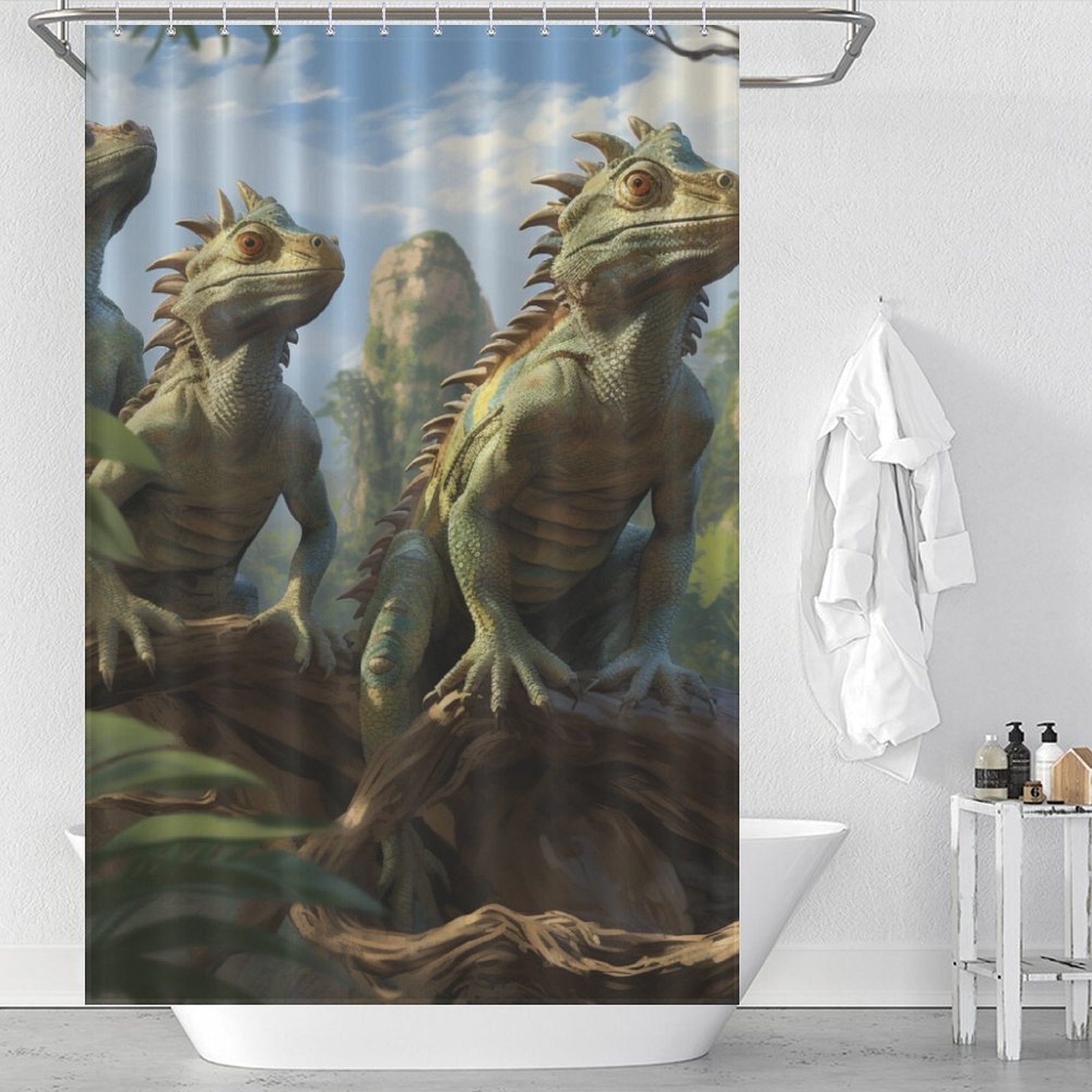 Exotic Lizard Bath Curtain
