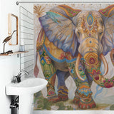 Exquisite India Style Elephant Shower Curtain