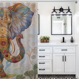 Exquisite India Style Elephant Shower Curtain