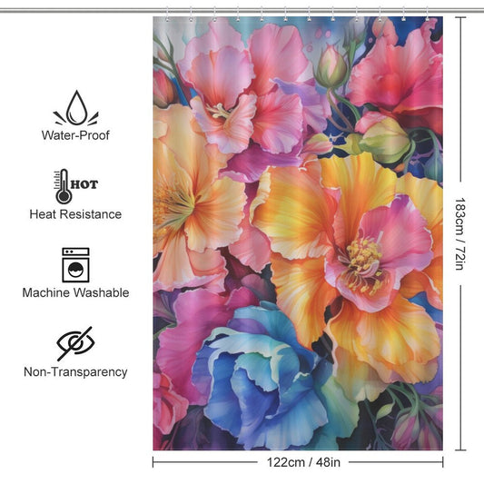 Exquisite and Charming Watercolor Floral Shower Curtain