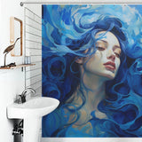 Eye-catching Blue Shower Curtain