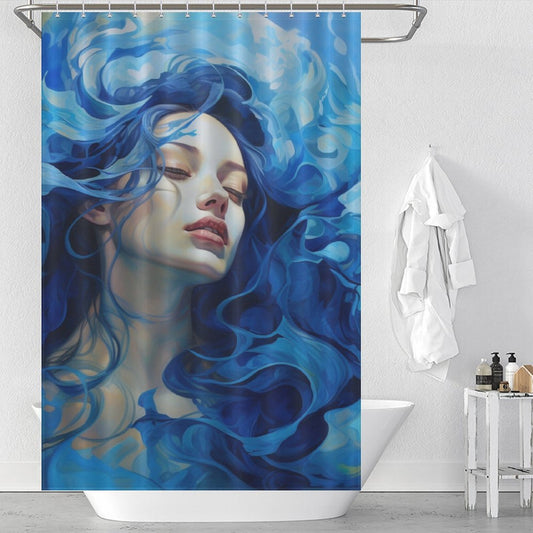 Eye-catching Blue Shower Curtain