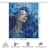 Eye-catching Blue Shower Curtain