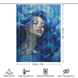 Eye-catching Blue Shower Curtain