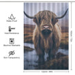 Farmhouse Flair Highland Cow Shower Curtain,