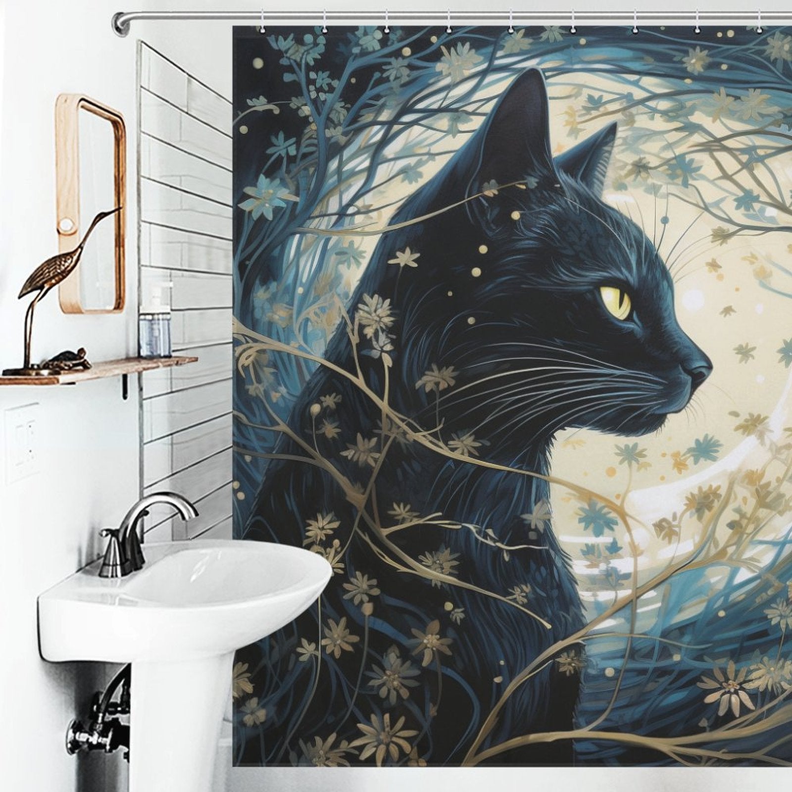 FelineSpiritArt Cat Shower Curtain