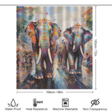 Festive Happy Elephant Shower Curtain