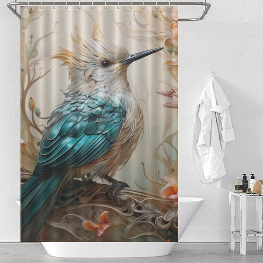 Flight of Fancy Bird Shower Curtain