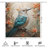 Flight of Fancy Bird Shower Curtain