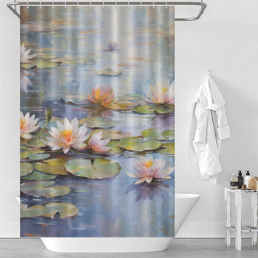 Floral Pond Lily Shower Curtain