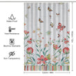 Flowers and Butterflies Boho Shower Curtain