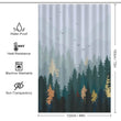 A waterproof Pine Forest Shower Curtain-Cottoncat, perfect for adding a touch of nature to your bathroom decor, by Cotton Cat.