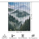 A Misty Forest Shower Curtain from Cotton Cat, made of polyester.