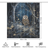  Forest Owl Shower Curtain