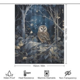  Forest Owl Shower Curtain