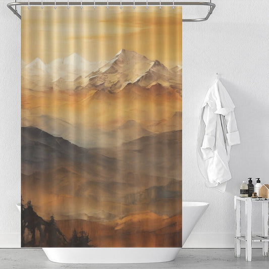 Forested Mountain Shower Curtain