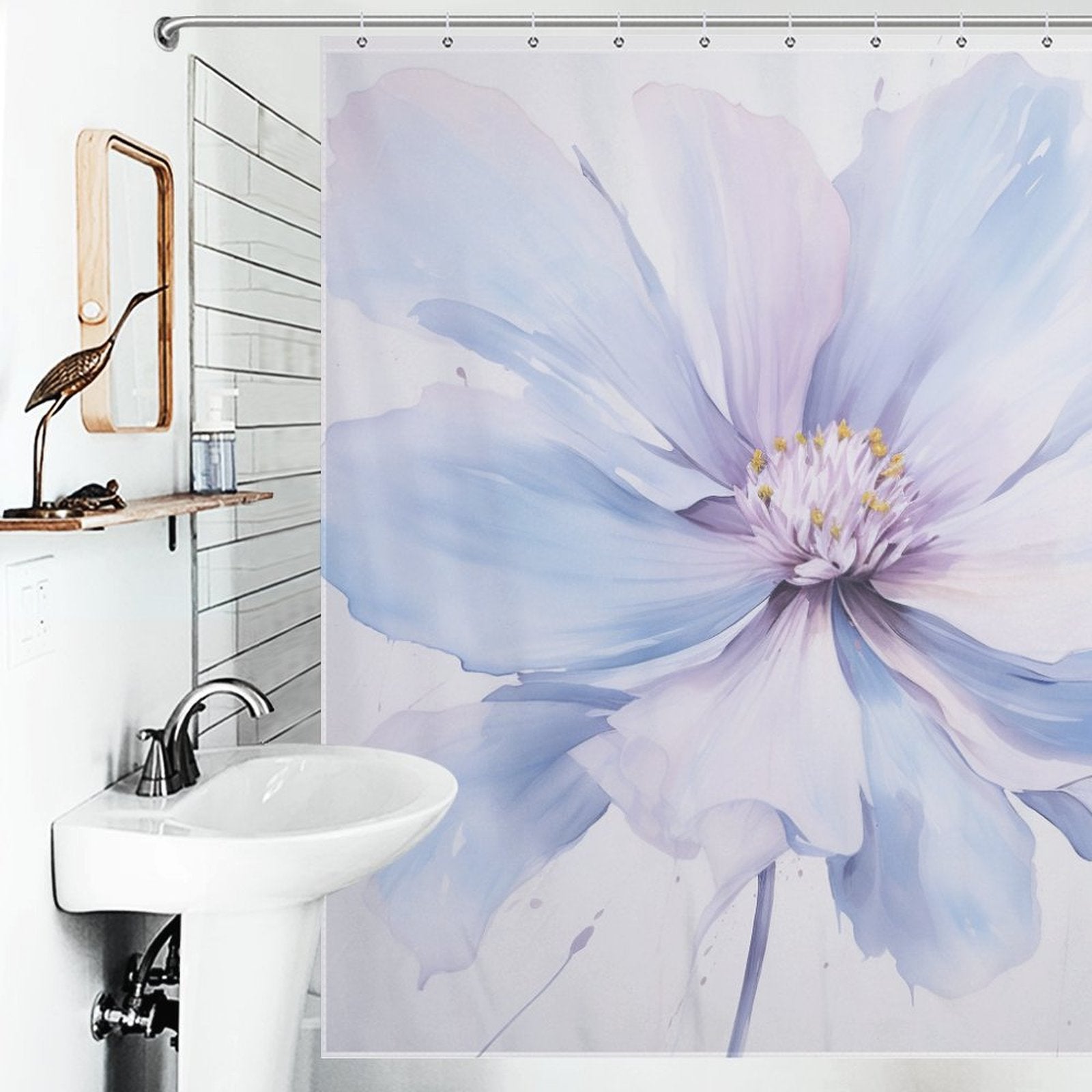 FreshMist Periwinkle Shower Curtain