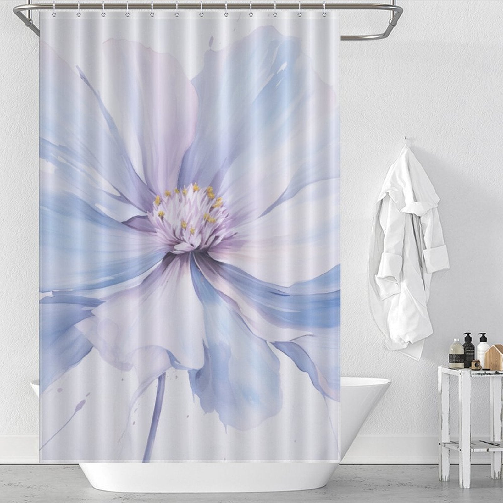 FreshMist Periwinkle Shower Curtain