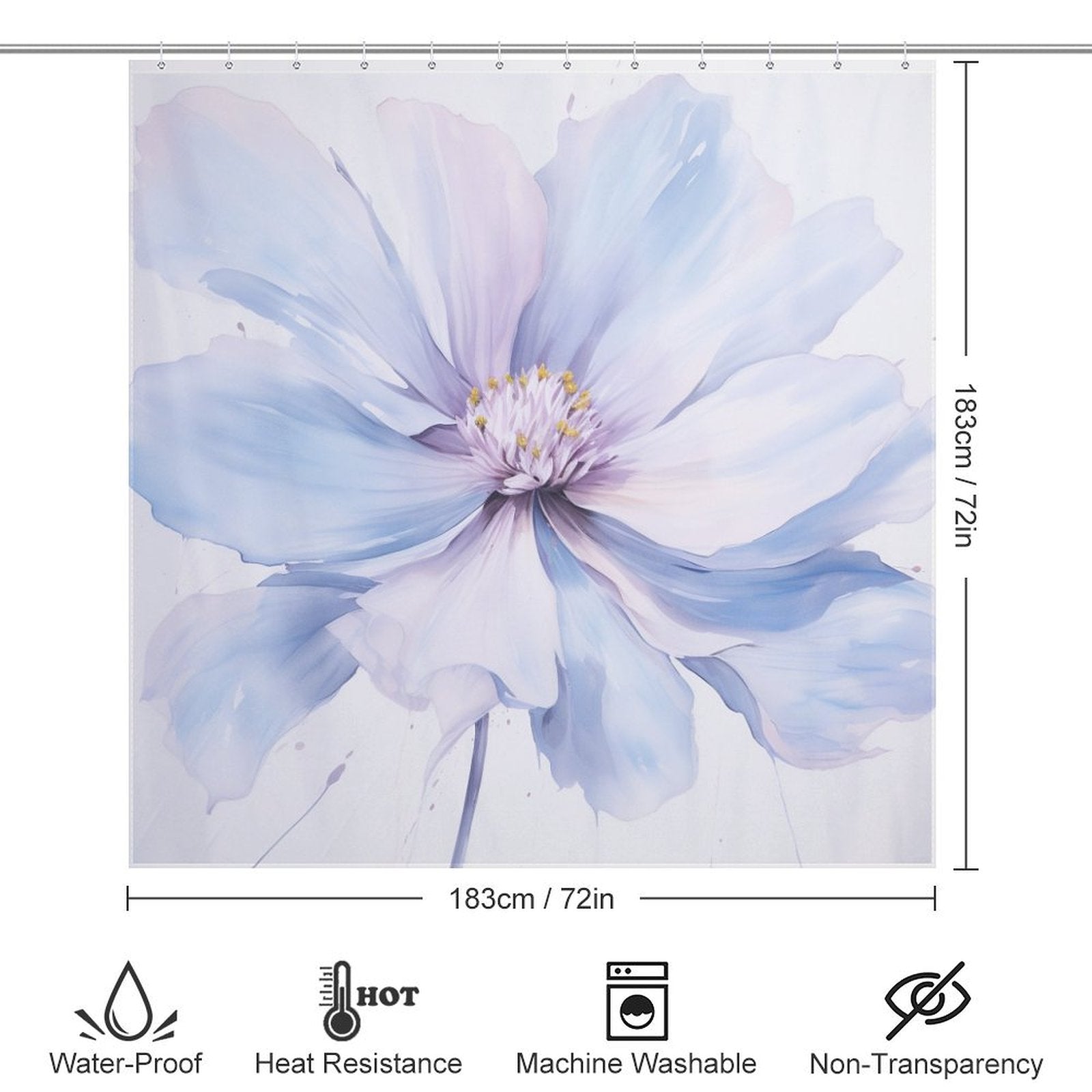 FreshMist Periwinkle Shower Curtain