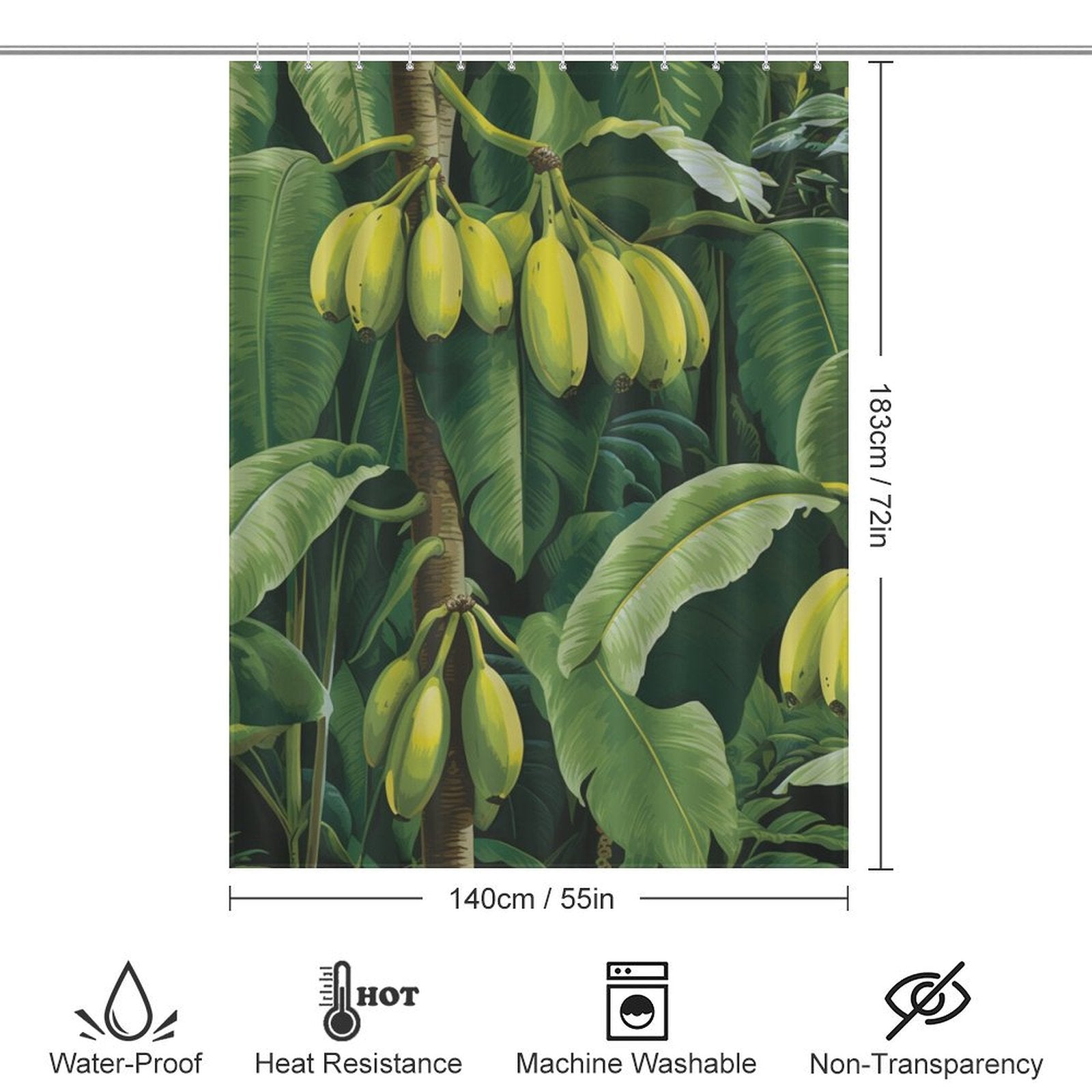 Fresh Fruit Banana Shower Curtain