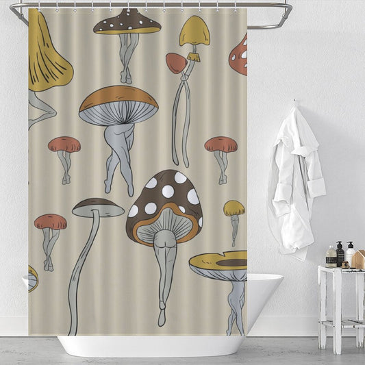 Funny Butt Mushroom Shower Curtain