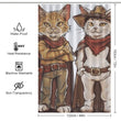 Funny Cute Cartoon Cowboy Cat Shower Curtain