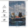 Funny Sea Travel Cat Shower Curtain