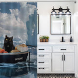 Funny Sea Travel Cat Shower Curtain