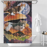 Funny Taco Cat In Space Shower Curtain