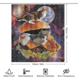 Funny Taco Cat In Space Shower Curtain