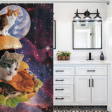 Funny Taco Cat In Space Shower Curtain