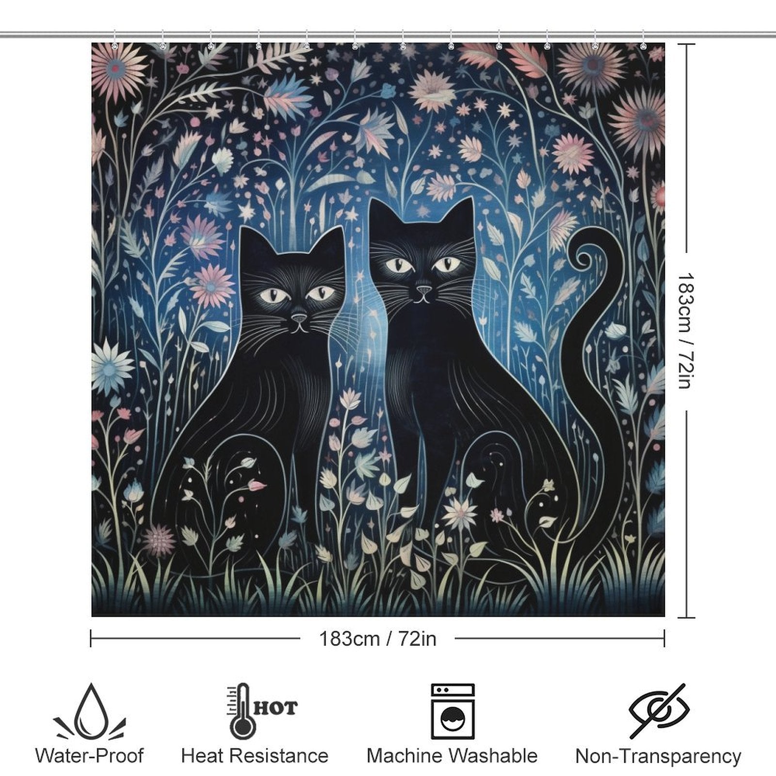 FurryEchoes Cat Shower Curtain