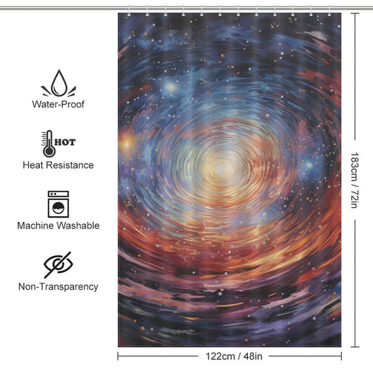Galaxy Print Space Shower Curtain