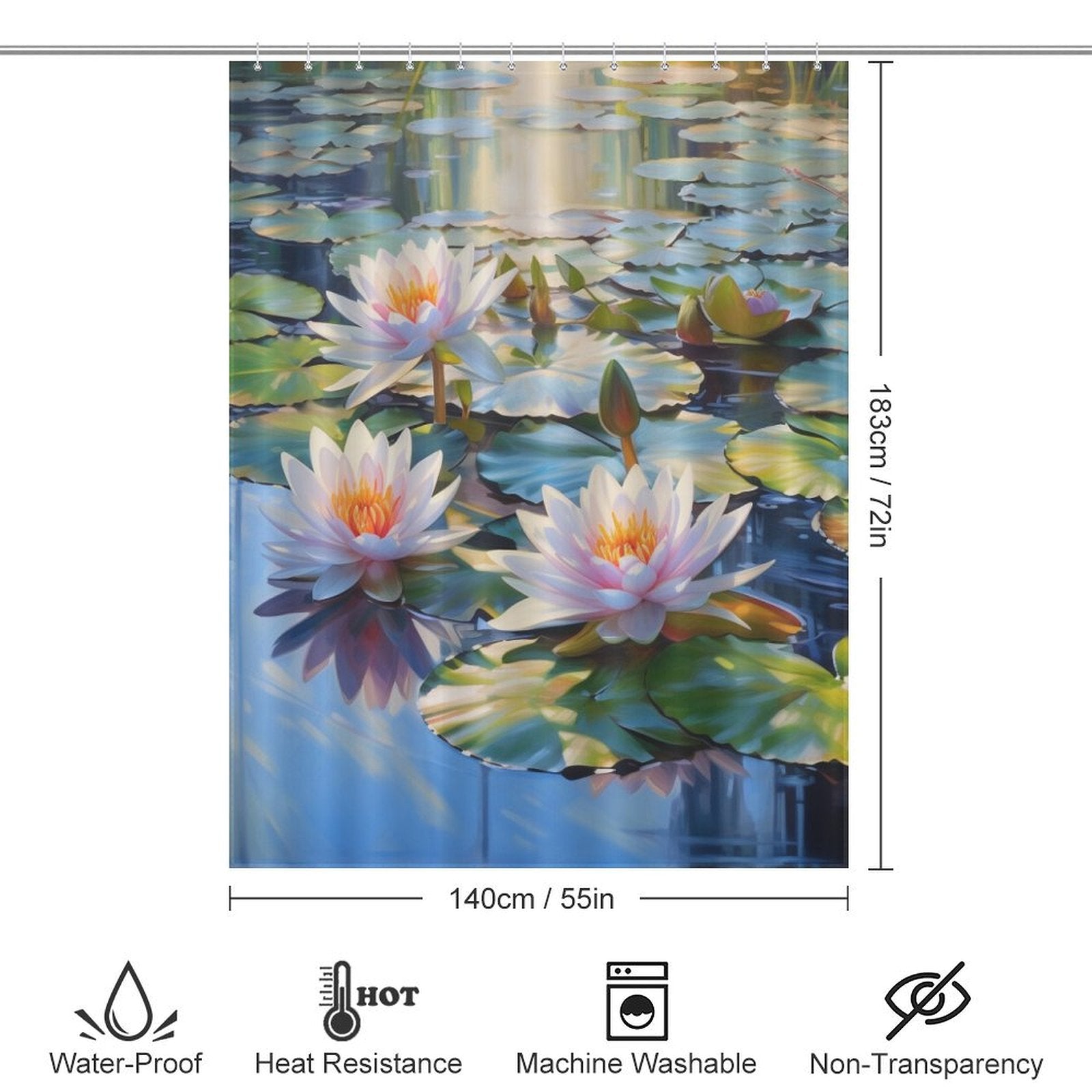 GardenView Pond Lily Shower Curtain