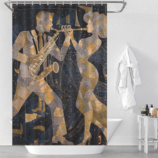 Gatsby Inspired 1920s Shower Curtain
