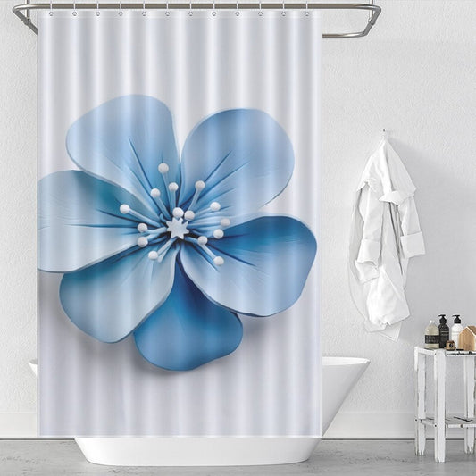 Gentle Grace Periwinkle Shower Curtain