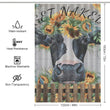 Get Naked Cow Fence  Sunflower Shower Curtain