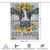 Get Naked Cow Sunflower Shower Curtain