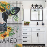 Get Naked Cow Sunflower Shower Curtain