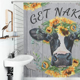 Get Naked Cow arrow Sunflower Shower Curtain