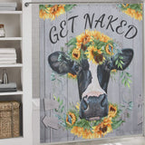 Get Naked Cow arrow Sunflower Shower Curtain