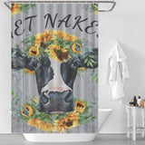 Get Naked Cow arrow Sunflower Shower Curtain