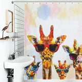 Funky Giraffe Waterproof Shower Curtain by Cotton Cat.