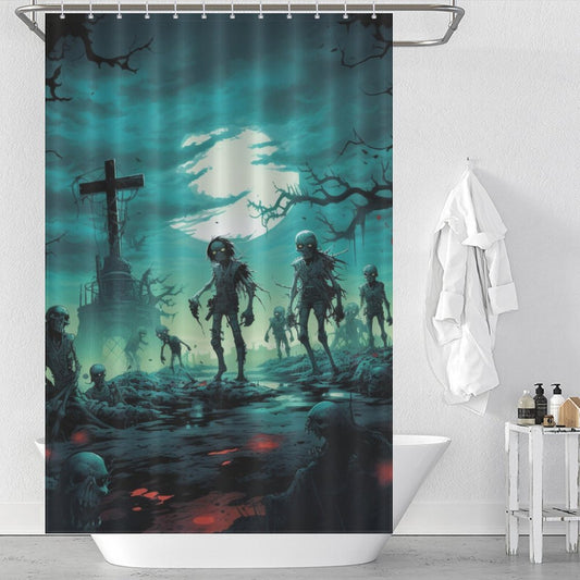 Gothic Fun Zombie Shower Curtain