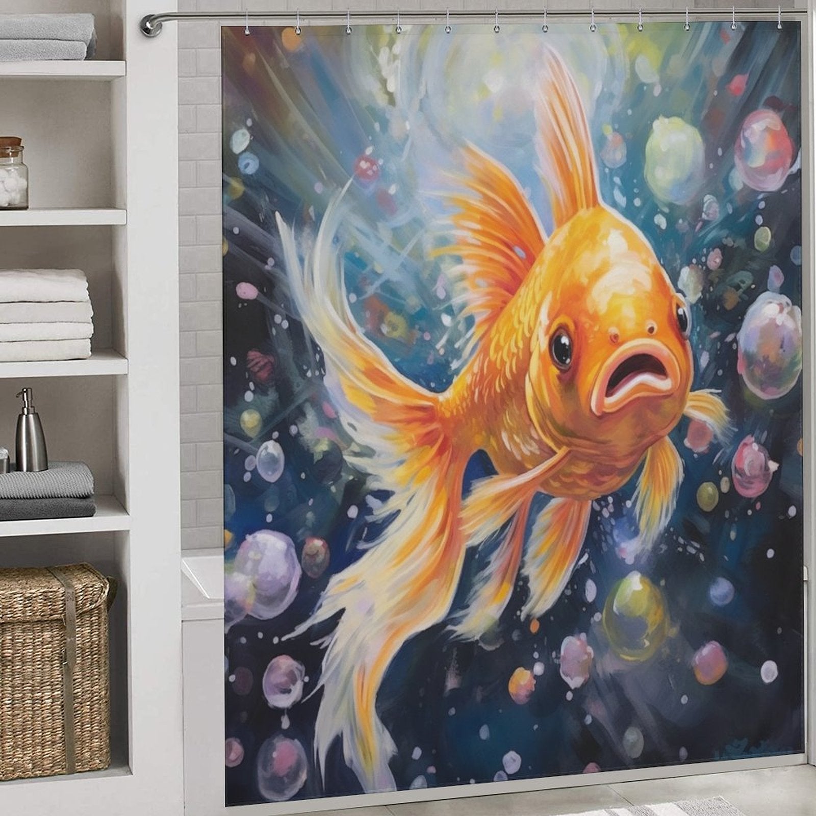 Graceful Goldfish Shower Curtain 