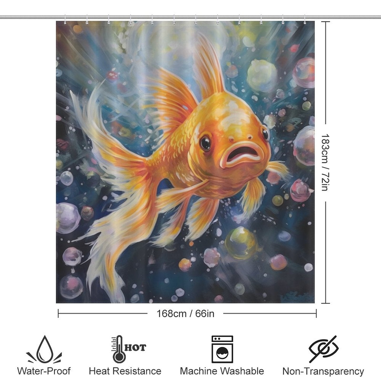 Graceful Goldfish Shower Curtain 