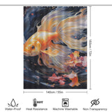 Graceful goldfish shower curtain Art 